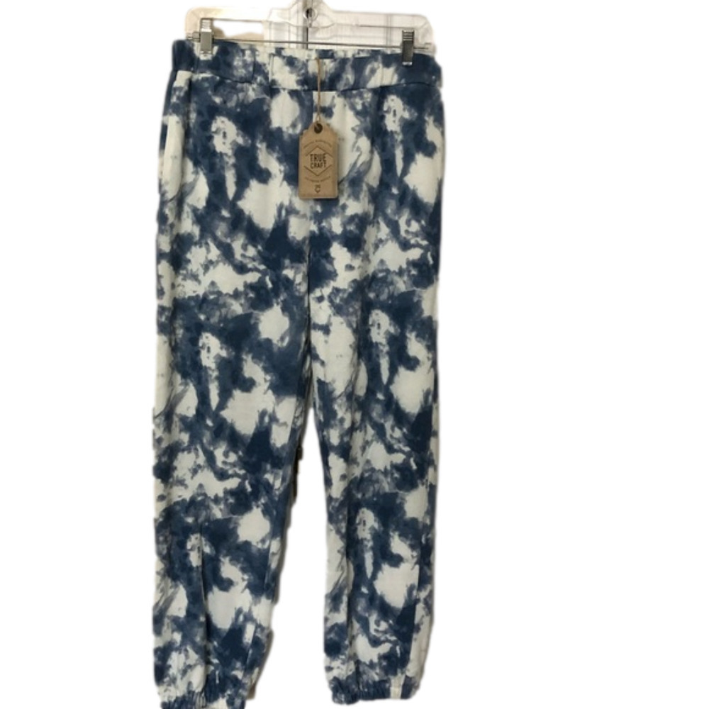 True Craft Joggers with Pockets Blue Tie Dye NWT